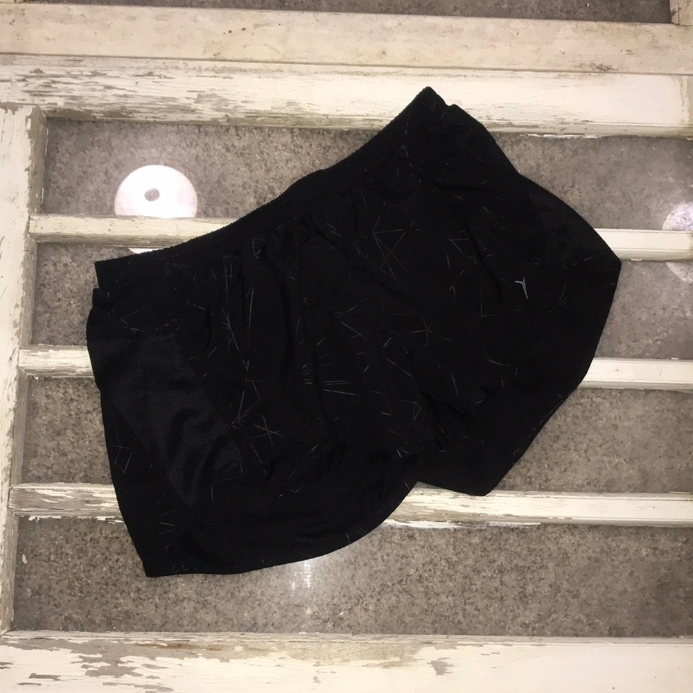 Black running shorts